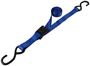 ProSource Tie-Down Kit, 400 Lb Work, 6 Ft L, S-Hook, Polyester Webbed, Blue