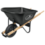 Landscapers Select 34628 Wheelbarrow, 6 cu-ft Volume, Poly, Pneumatic Wheel,