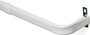 Kenney KN513 Curtain Rod; 1 in Dia; 84 to 120 in L; Steel; White