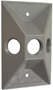 HUBBELL 5189-5 Cluster Cover, 4-19/32 in L, 2-27/32 in W, Rectangular, Zinc,