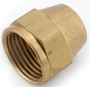 Anderson Metals 754014-06 Short Nut, 3/8 in, Flare, Brass