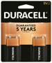 DURACELL MN1604B2Z Alkaline Battery; 9 V Battery; 9 V Battery; Manganese