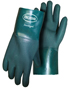 BOSS 1712L Protective Gloves; L; Gauntlet Cuff; PVC Glove; Black