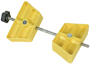 CAMCO 44622 Wheel Stop Chock; Plastic; Yellow; For: 26 to 30 in Dia Tires