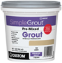 CUSTOM PMG122QT Tile Grout; Paste; Characteristic; Linen; 1 qt Pail