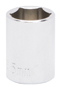 Vulcan MT6499420 Drive Socket, 15 mm Socket, 3/8 in Drive, 6-Point, Chrome