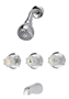 Boston Harbor GU-F3010506CP Tub/Shower, Fixed Mount Showerhead, 1.75 gpm