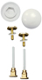 Keeney K835-171 EZ Install Cap and Bolt Set, White