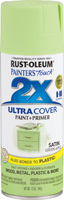 RUST-OLEUM PAINTER'S Touch 249077 Satin Spray Paint; Satin; Green Apple; 12