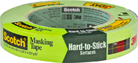 Scotch 2060-2 Masking Tape, 60 yd L, 2 in W, Crepe Paper Backing, Green