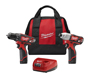 Milwaukee 2494-22 Two-Tool Combination Kit; Battery Included; 12 V; 2-Tool;