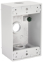 HUBBELL 5320-6 Weatherproof Box, 3 -Outlet, 1 -Gang, Aluminum, White,