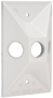 HUBBELL 5189-6 Cluster Cover, 4-19/32 in L, 2-27/32 in W, Rectangular, Zinc,