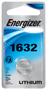 Energizer ECR1632BP Coin Cell Battery, CR1632 Battery, Lithium, Manganese