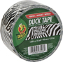 Duck 1398132 Duct Tape; 10 yd L; 1.88 in W; Vinyl Backing; Zebra Print