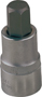 Vulcan 3506012313 Fractional Hex Bit Socket, Chrome, 2-1/2 in OAL