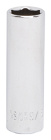 Vulcan MT6495725 Drive Socket, 9/16 in Socket, 3/8 in Drive, 6-Point, Chrome