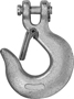 Campbell T9700424 Clevis Slip Hook with Latch, 1/4 in, 2600 lb Working Load,