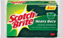 Scotch-Brite HD-3 Scrub Sponge, 2-3/4 in L, 0.6 in Thick,