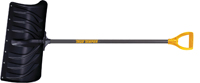 TRUE TEMPER 1603500 Snow Pusher, 24-1/2 in W Blade, Polyethylene Blade,