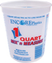 ENCORE Plastics 300343 Paint Container; 1 qt Capacity; Plastic