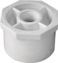 LASCO 438247BC Reducing Bushing, 2 x 1/2 in, Spigot x FNPT, PVC, White, SCH