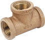 Anderson Metals 738101-04 Pipe Tee, 1/4 in, FIPT, Brass, 200 psi Pressure