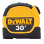 DeWALT DWHT36109 Tape Measure; 30 ft L Blade; 1-1/8 in W Blade; Steel Blade;