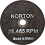 NORTON 66252835553 Cut-Off Wheel, 36-Grit, Very Coarse, Aluminum Oxide, 3 in