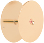 Defender Security U9516 Hole Cover Plate; Steel; Brass; For: 1-3/4 in Thick