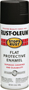 RUST-OLEUM STOPS RUST 7776830 Protective Enamel Spray Paint, Flat, Black, 12