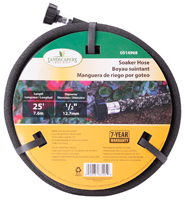 Landscapers Select P174-161101 Soaker Hose; 25 ft L; Plastic Male and Female