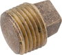 Anderson Metals 738114-02 Solid Pipe Plug, 1/8 in, IPT, Brass