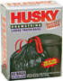 Husky HK33DS042B Trash Bag, 33 gal Capacity, Poly, Black