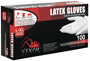 VENOM STEEL VEN4125 Non-Sterile Disposable Gloves; L/XL; 9 in L; Latex;