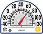 Springfield 5323 Window Cling Thermometer; -40 to 120 deg F