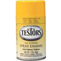 TESTORS 1214T Enamel Spray Paint, Gloss, Yellow, 3 oz