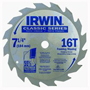 IRWIN 25030ZR Circular Saw Blade; 7-1/4 in Dia; 5/8 in Arbor; 16-Teeth;