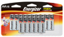 Energizer E91 Series E91LP-16 Alkaline Battery, AA Battery, Zinc, Manganese