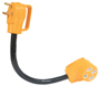 Power Grip Rv 55183 Bilingual Dogbone Electrical Adapter, 125 V, 30 A Male