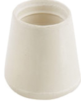 Shepherd Hardware 9751 Furniture Leg Tip; Round; Rubber; Off-White; 1/2 in