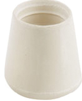 Shepherd Hardware 9751 Furniture Leg Tip, Round, Rubber, Off-White, 1/2 in