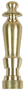 Jandorf 60100 Spindle Finial; Solid Brass