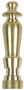 Jandorf 60100 Spindle Finial, Solid Brass