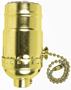 Jandorf 60411 Pull Chain Lamp Socket, 250 V, 250 W, Brass Housing Material,