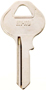 HY-KO 11010M4 Key Blank, Brass, Nickel, For: Master Cabinet, House Locks and