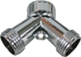 Landscapers Select PMB-064 Y-Connector, 3/4 in - 11.5 in, Metal, Chrome,