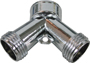 Landscapers Select PMB-064 Y-Connector, 3/4 in - 11.5 in, Metal, Chrome,