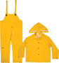 CLC R101M Rain Suit; M; PVC; Yellow; Detachable Collar