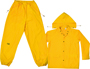 CLC R102M Rain Suit; M; 170T Polyester; Yellow; Detachable Collar